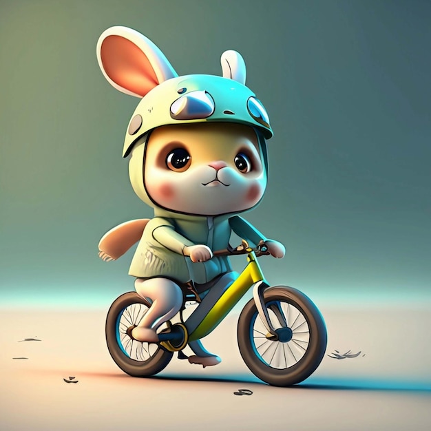 Rabbit Riding a bike