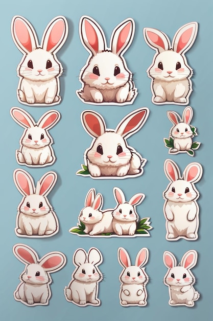 Photo rabbit sticker cute