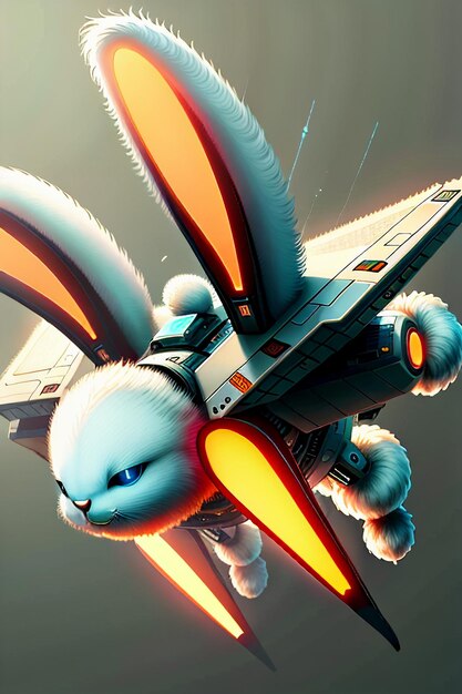 Кролик Технологии Армия Воздушный Транспорт Кролик Солдат Летающий Самолет Научная Фантастика Вертолет