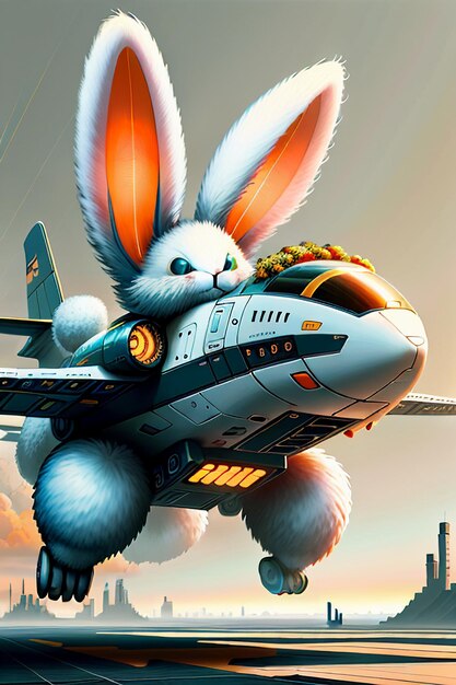 Rabbit technology army air vehicle rabbit soldier flying aircraft science fiction helicopter