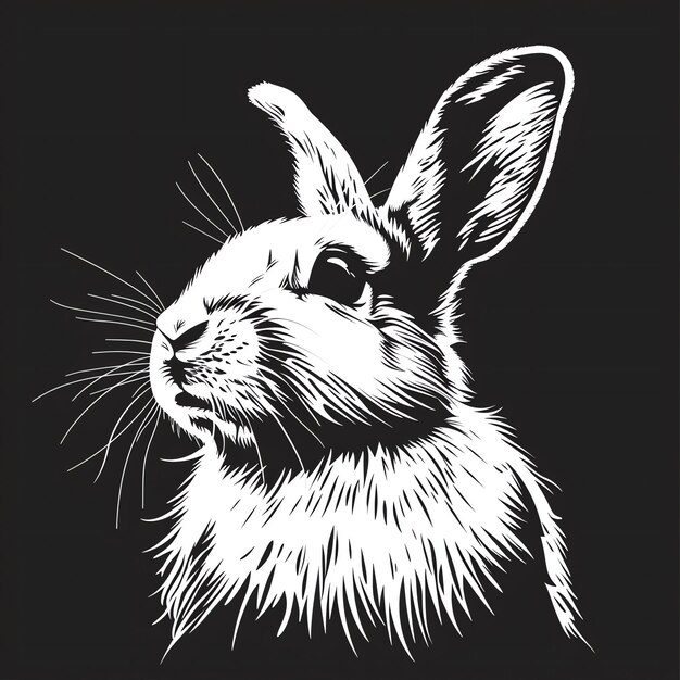 Photo rabbit vector style