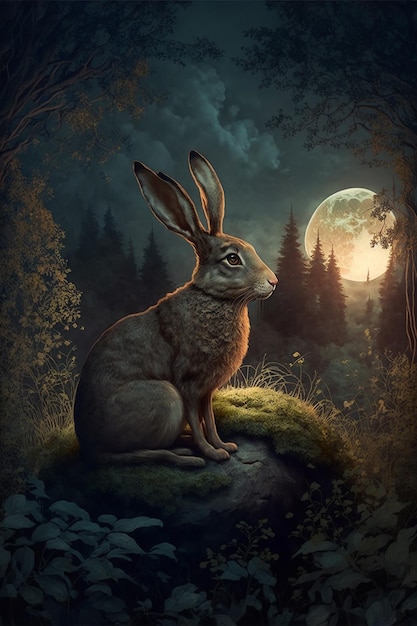 Rabbit in wildness