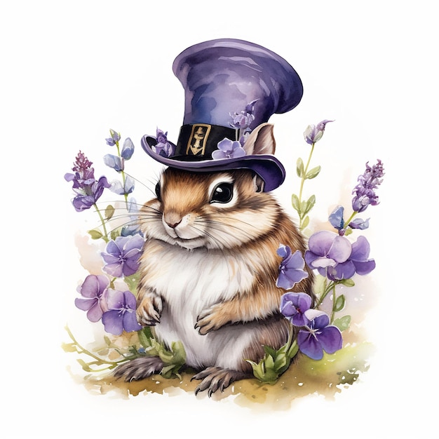 Premium AI Image | a rabbit with a hat and a rabbit wearing a top hat ...