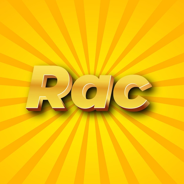 Rac 텍스트 효과 금 JPG 매력적인 배경 카드 사진 콘페티