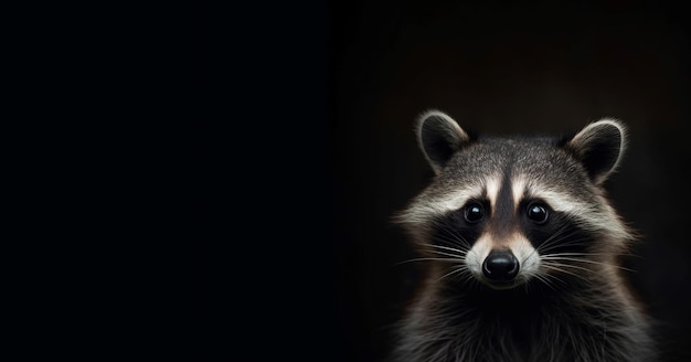 Raccoon animal banner Generate Ai