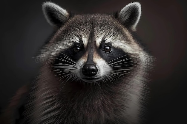 Raccoon portrait Generative ai design