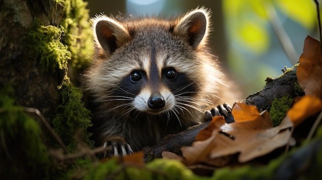raccoon professional photography and ligh