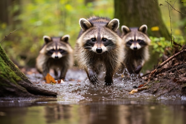 raccoon in the woods