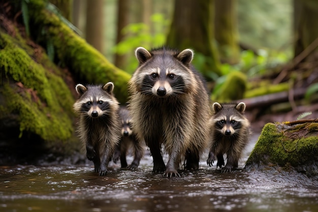 raccoon in the woods