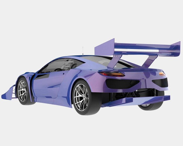 Race car isolated on background 3d rendering illustration