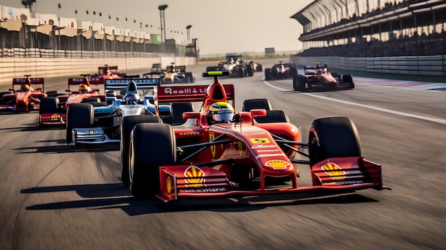 A race car on a track