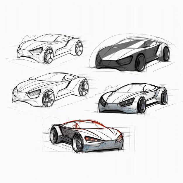 Foto race naar de toekomstige ontwikkelingen op het gebied van high-speed auto-ontwerp