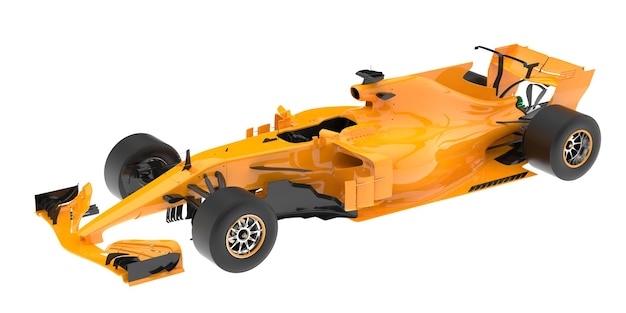 Raceauto geïsoleerd op achtergrond 3d-rendering illustratie