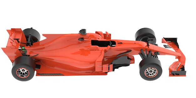 Foto raceauto geïsoleerd op achtergrond 3d-rendering illustratie