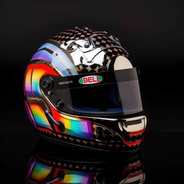 Photo the racebike helmet for racer and rider