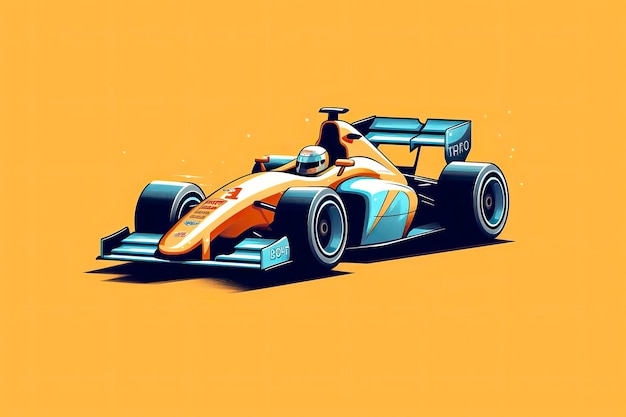 Racewagenillustratie Vervoersillustratie Generatieve AI