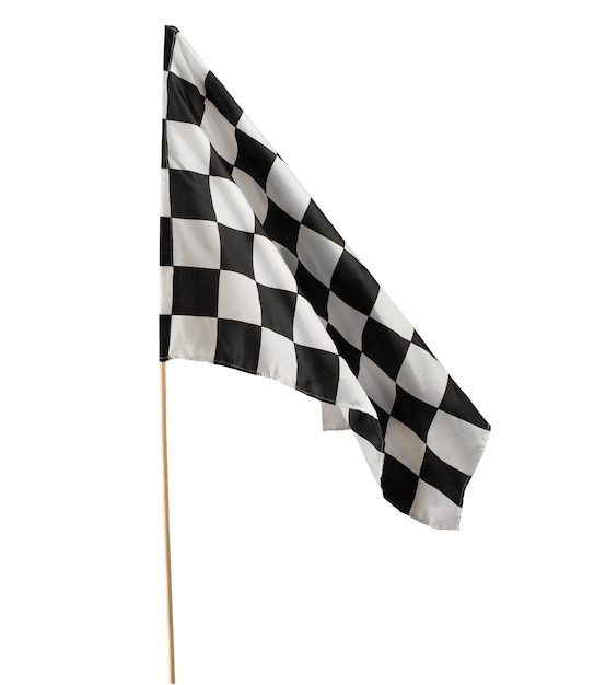 Racing competition flag concept of successful arrival and competition