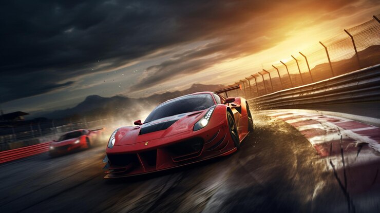 Photo racing game background