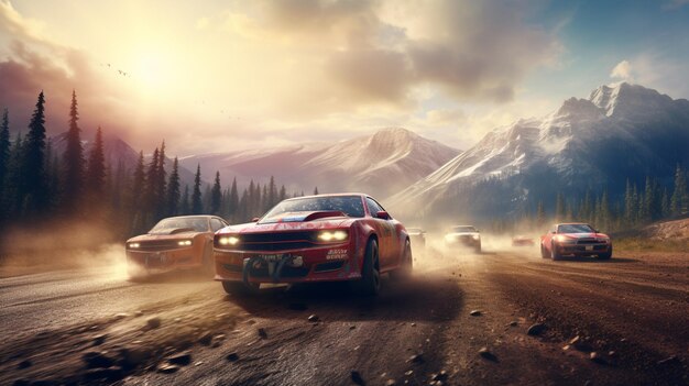 Racing game background