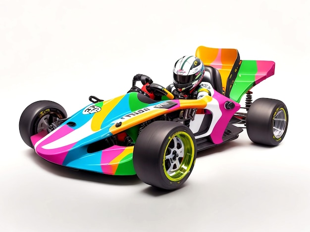 Photo racing go kart realistic 3d rendering photo