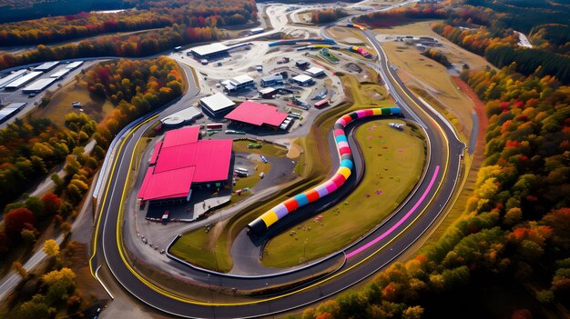 Racing in Focus Luchtpanorama van de International Raceway