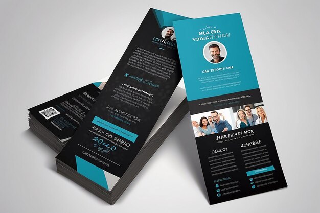 Rack Card dl flyer Template Design Marketing agentschap bewerkbare op maat gemaakte afbeeldingen