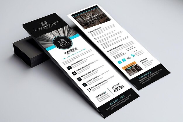 Rack Card dl flyer Template Design Marketing agentschap bewerkbare op maat gemaakte afbeeldingen