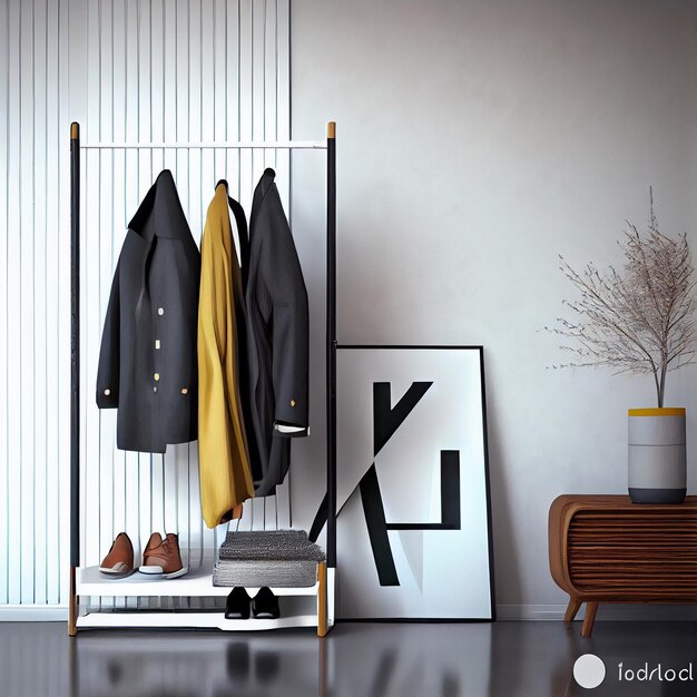 A Rack with Stylish Clothes