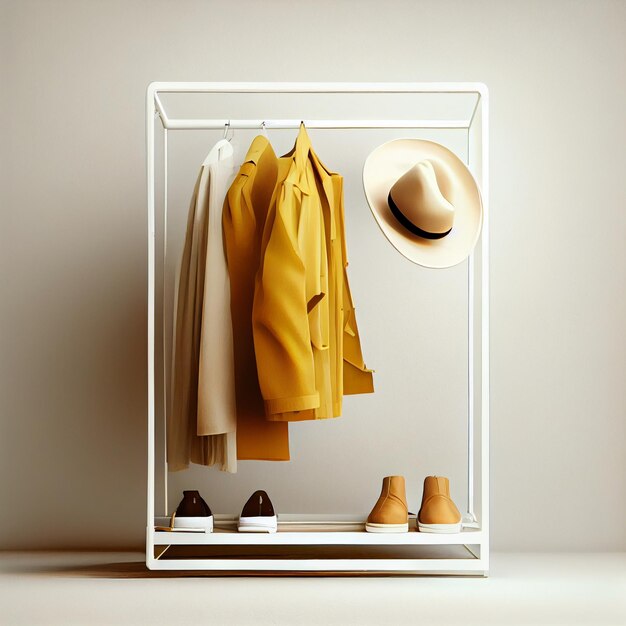 A Rack with Stylish Clothes