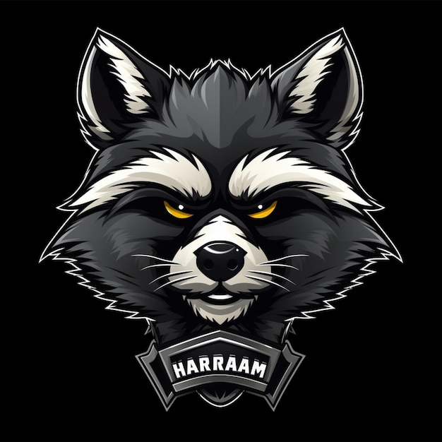 racoon mascot logo template