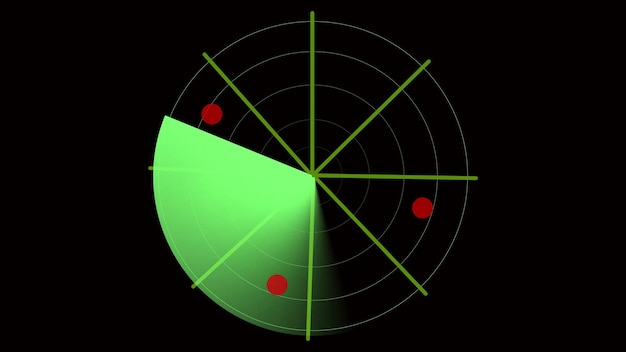 Икона радара на черном абстрактном фоне