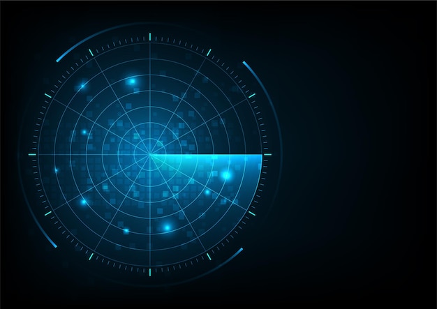 Radar tegen zwarte achtergrond