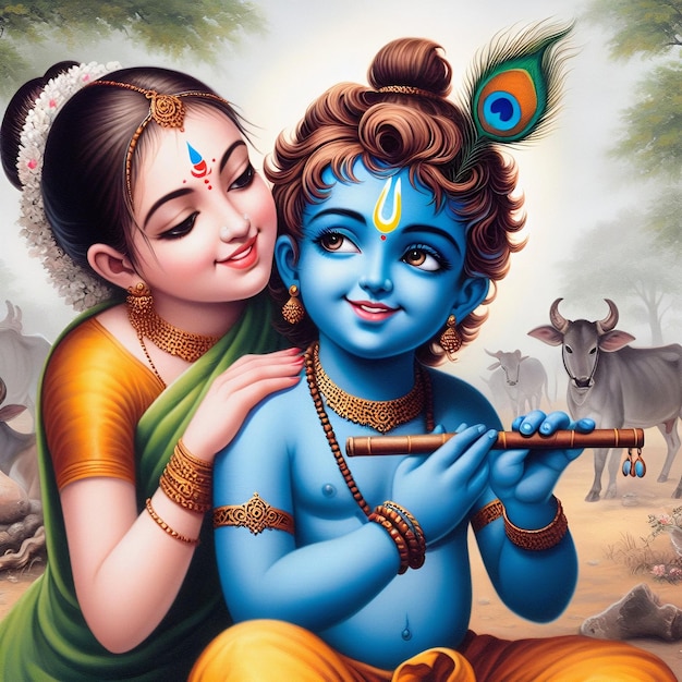 Radha Krishna cute pic