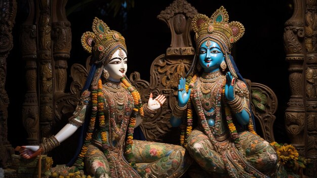 라다(Radha)와 크리슈나(Krishna) 그림 생성 ai