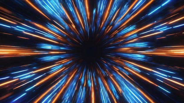 Radial blue motion blur background