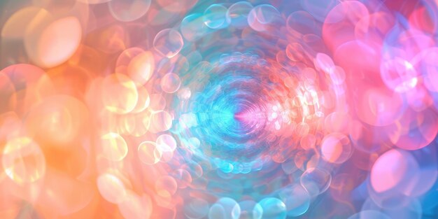 Radial holographic rainbow pastel gradient background