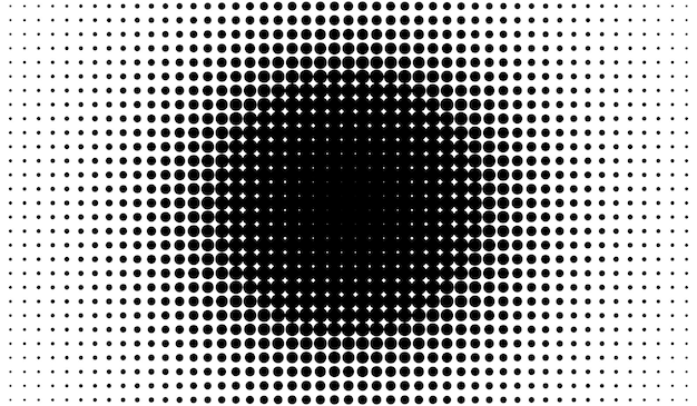 Radiale halftone achtergrond met veel kleine stippen
