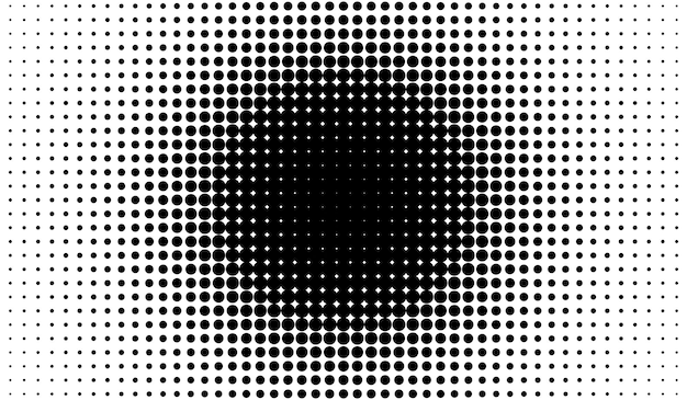 Radiale halftone achtergrond met veel kleine stippen