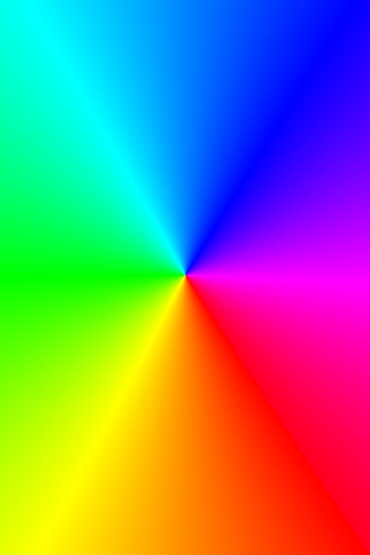 Foto radiale regenboogachtergrond met levendige kleuren