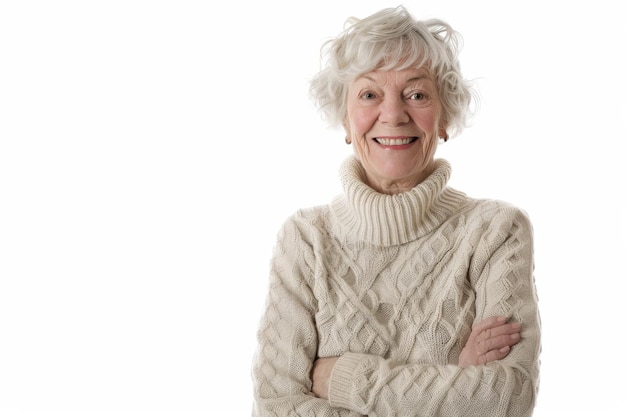 The Radiance of Aging Gracefully On White Background