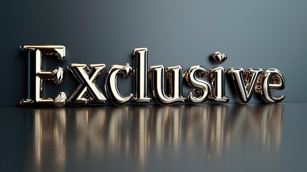 Photo radiance of exclusivity typography beyond words