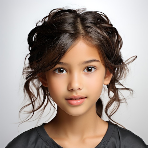 Radiant 12YearOld Kazakhstani Girl with Beaming Eyes