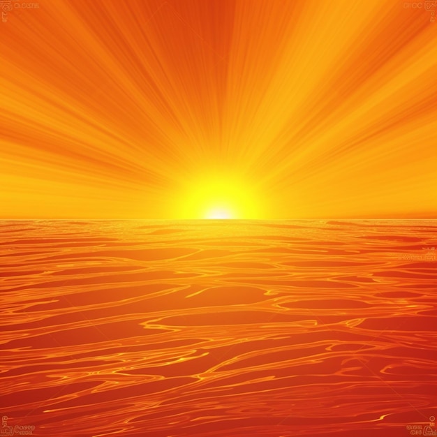 Radiant amber sunrise background