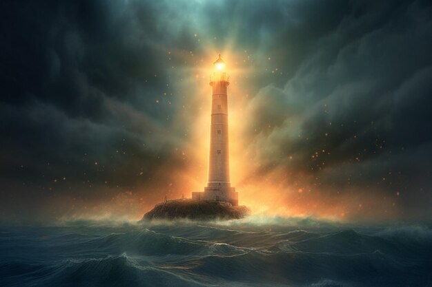 Premium AI Image | A radiant beacon of hope that inspires us to keep