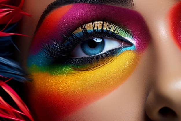 Premium AI Image  Radiant Beauty Unveiling the Enchanting Palette of 