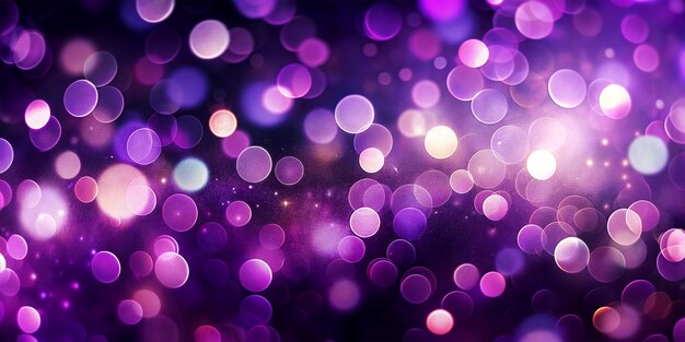 Photo radiant bokeh on purple hued background