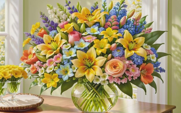 radiant bouquet comes to life a harmonious blend of colorful