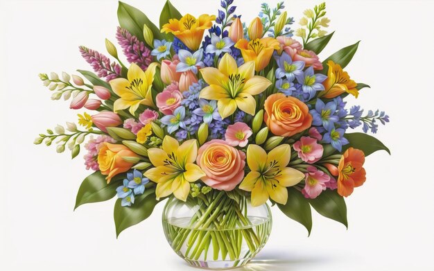 radiant bouquet comes to life a harmonious blend of colorful