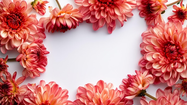 Radiant Chrysanthemum Blossom Border Background