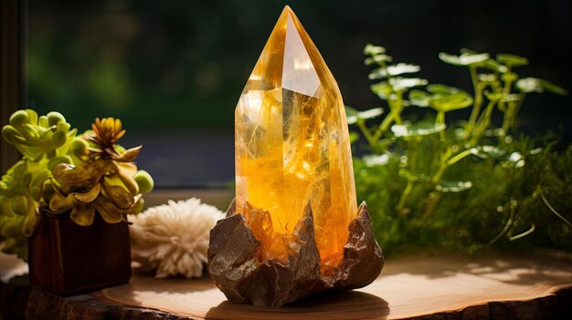 Radiant Citrine Crystal Point